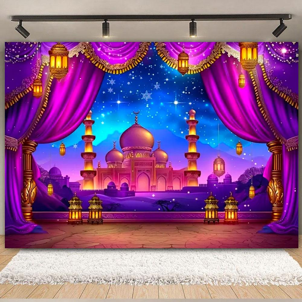 Festa di Compleanno Notti Arabe Marocchine Sfondo Decorazioni Aladdin Sfondo Fotografico Banner per Baby Shower Studio Fotografico Accessori