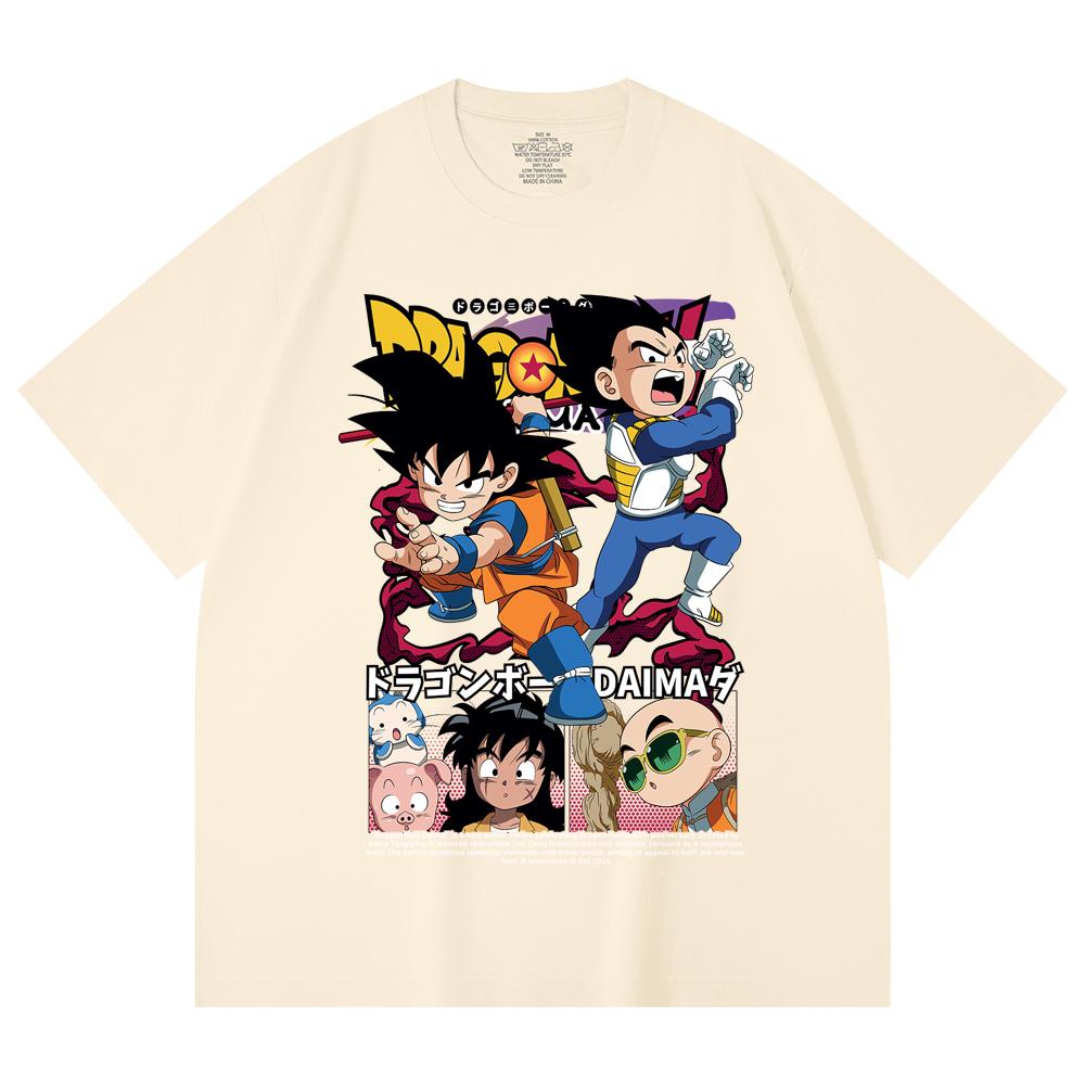 230 Gsm 100% Cotton Dragon Ball V1 Daima Print Unisex Heavy Cotton T Shirt