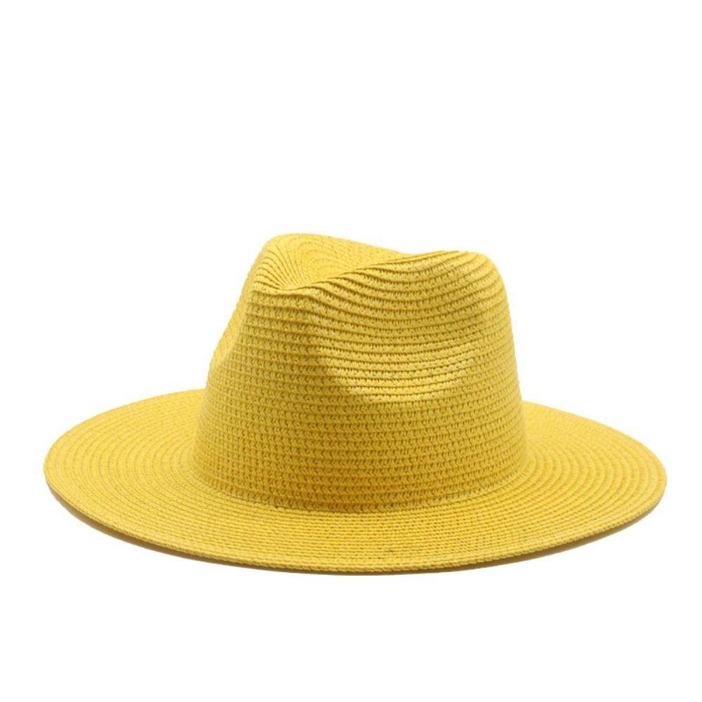 Large Panama Straw Hat Wide Brim British Dress Hat Fashion Panama Jazz Hat  Unisex