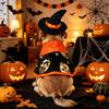 Yangyizhi 1 Set Pet Halloween Costume, Cat Wizard Hat And Cape, Cute Pumpkin Print Apparel for Small Dogs Cats Festive Party Wear