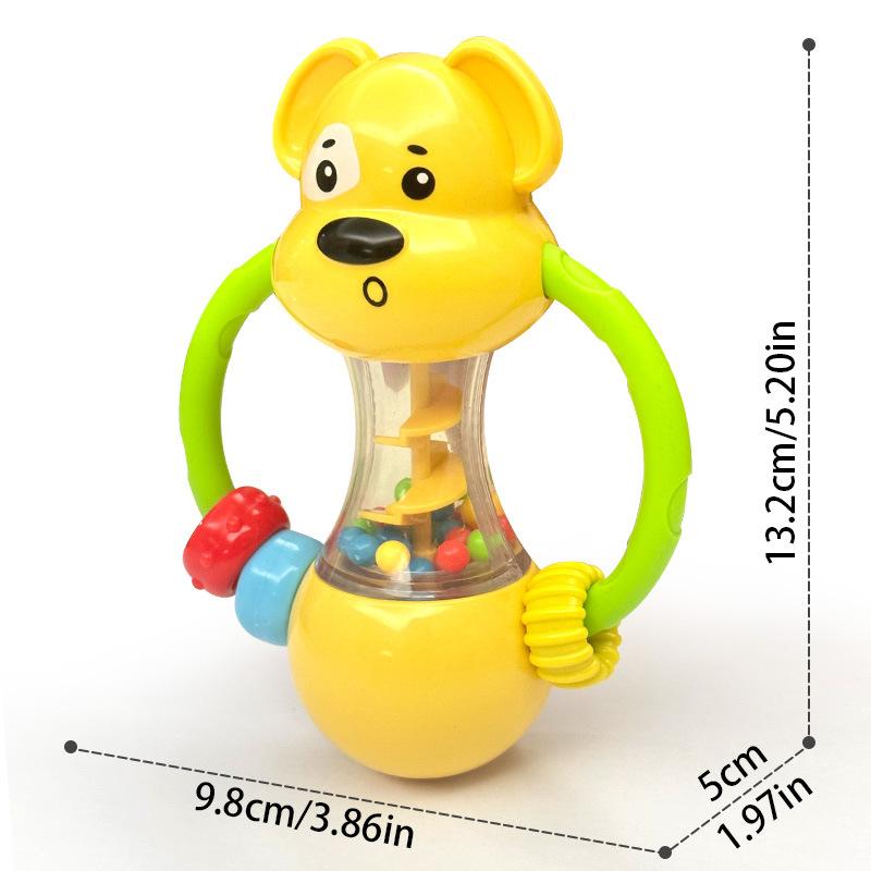 Infant and Toddler Toy Rattle Baby 0-1 Year Old Grasping Early Education Educational Toy Puppy Soft Gum Chewing Rattle Toy