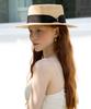 Tatiana Lunel Ribbon Band Natural Raffia Boater Hat Ht8195 Black