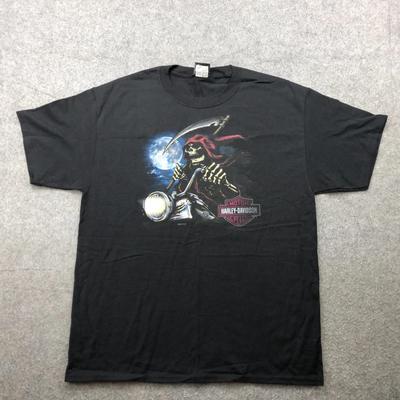 Harley-Davidson Shirt Mens Large Grim Reaper Motorcycle Southern Thunder Tee