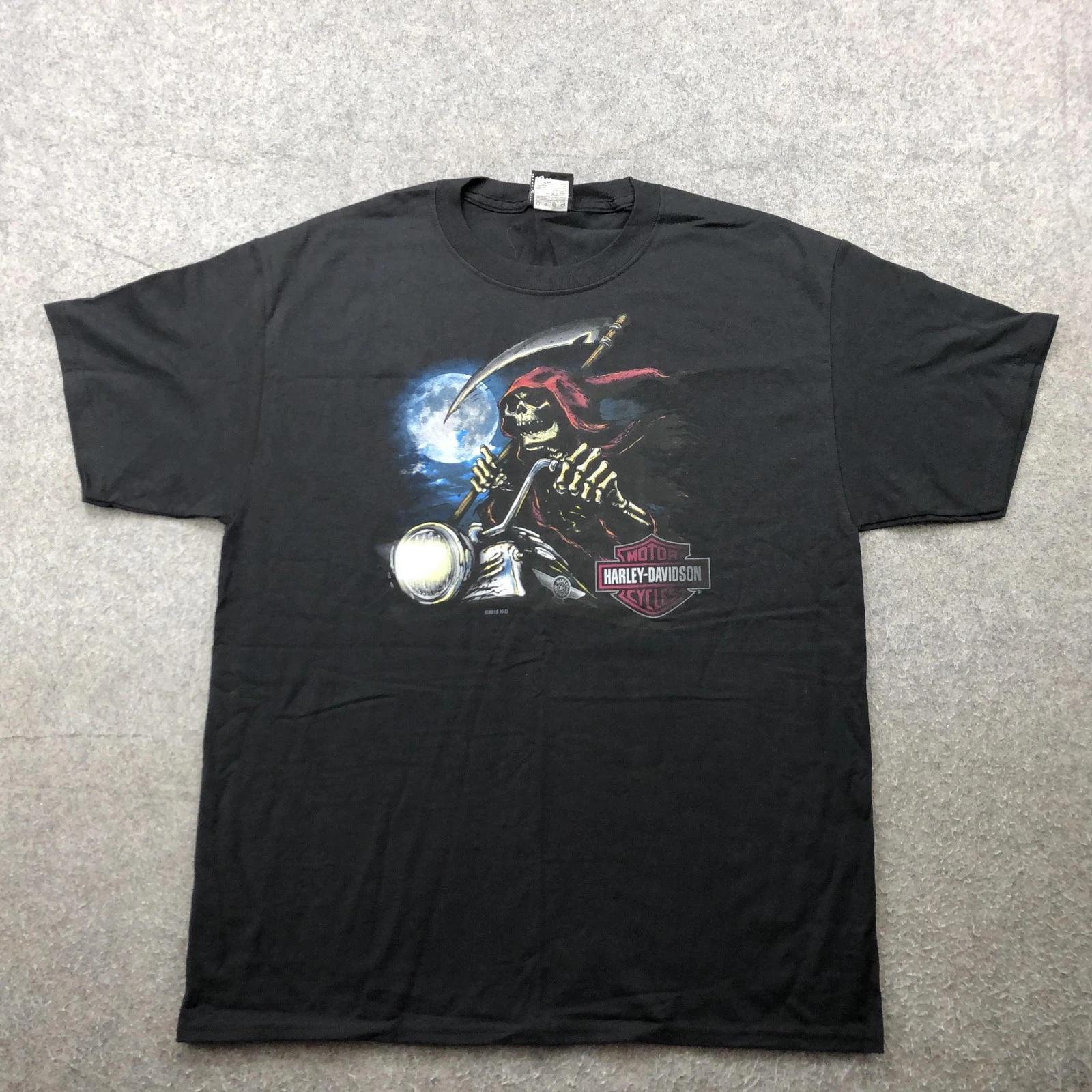 Harley-Davidson Shirt Mens Large Grim Reaper Motorcycle Southern Thunder Tee 4XL