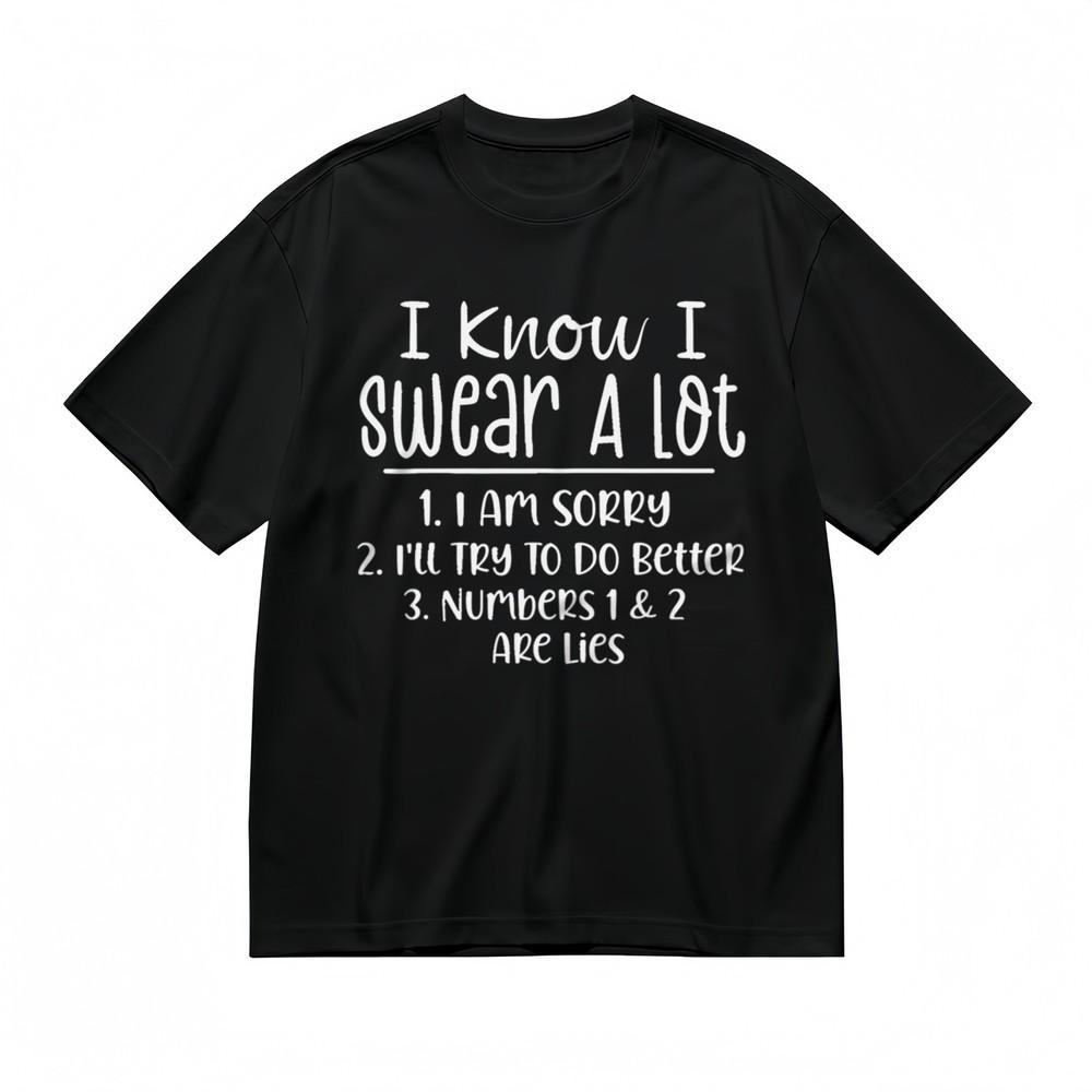 Women's Comfy Fashion Breathable Classic T-Shirt Funny Confession Printed Tee