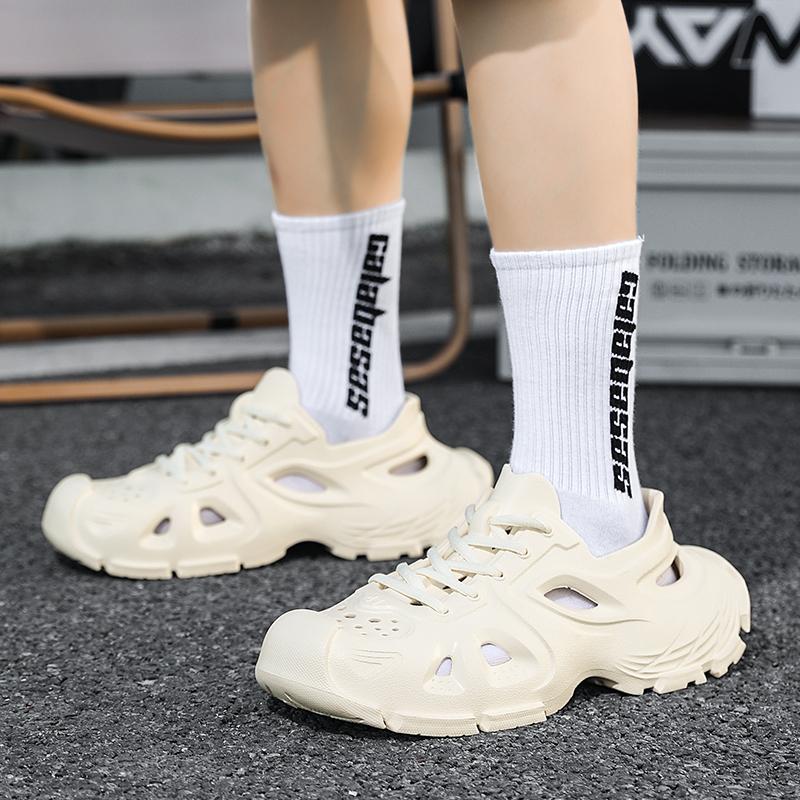Nuove Scarpe Sandalo alla Moda da Uomo per Esterno Spesse Antiscivolo Resistenti all'Usura Eleganti Zoccoli Stampati in Eva per Coppie