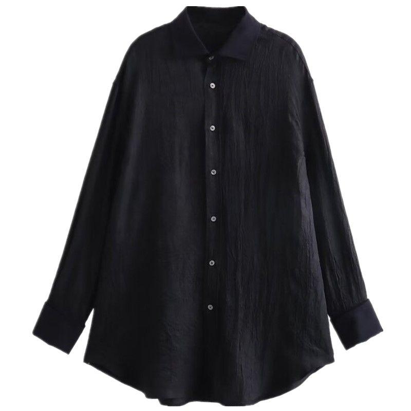 New Product Slimming Versatile Long Sleeves Ruched Loose Shirt