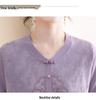 Mom's Stylish 2026 Summer Ice Silk Short-Sleeve Top - Chinese Style Knit T-Shirt for Middle-Aged & Elderly Women