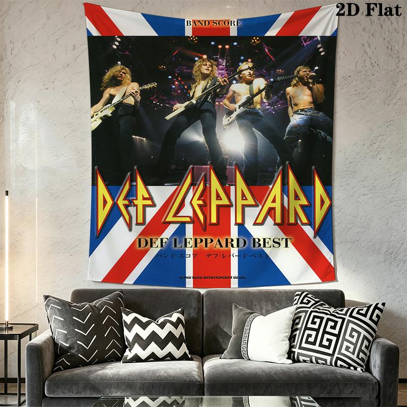 Def Leppard Live Stage Tapestry Background Cloth Fashion Print Christmas Gift Work Of Art Wall Decoration