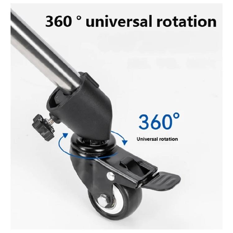 3Pcs Rotation Caster Wheel Set For Photography Light Stand Studio Photo Video Locking Caster Set With Brake