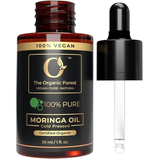 100% Plant Based Moringa Oil for Hair Growth – Organic Cold Pressed and Pure Moringa Seed Oil for Hair, Face & Skin – Anti-Aging, Hydrating