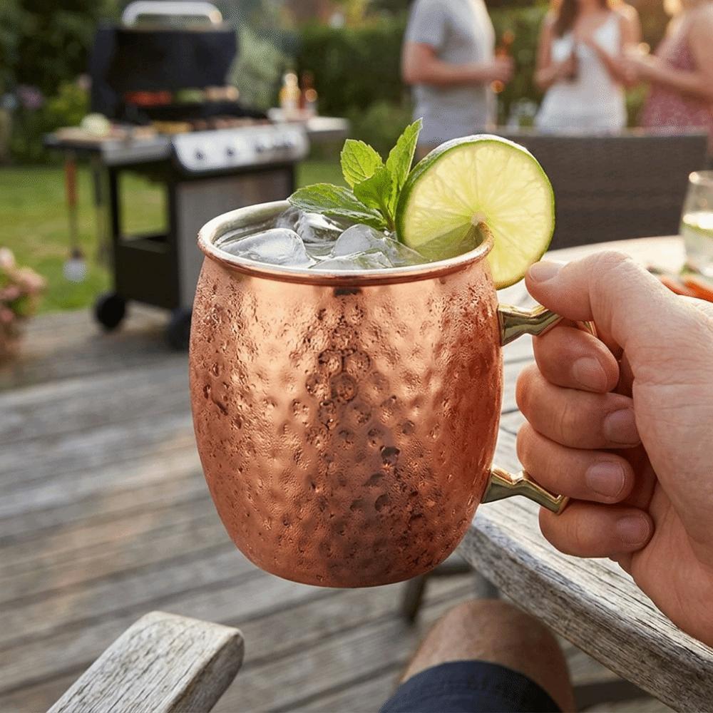 550ml Cocktail Wine Goblet Exterior Copper Plating Irregular Mug Drinking Tumbler Wine Drinking