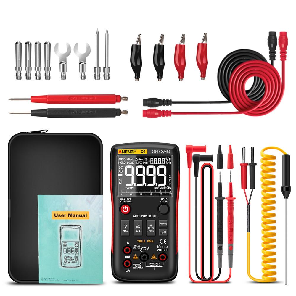 ANENG Q1 Digital Multimeter 9999 Analog Tester True RMS DIY Transistor Capacitor NCV Testers Lcr Meter Professional Multimetro
