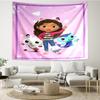 Colorful Friends Dollhouse Tapestry Hanging for Bedroom,Livingroom, Playroom,Decor Art Room Wall Tapestry Holiday and Birthday Gifts