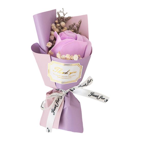 1/2Pcs Mini Fake Rose Sunflower Bouquet Handcrafted Soap Flower Petals Artificial Floral Decoration Valentine's Day Anniversary Birthday Romantic Gift