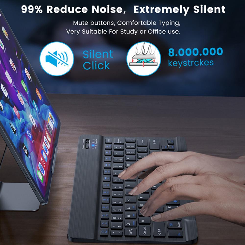 10 Lnch Wireless Bluetooth Mini Keyboard For iPad Phone Tablet Portable Bluetooth Keyboard and Mouse For Samsung Android