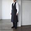 CT2360 Bib Apron Tailored Collar Apron Black L [Seven Uniform] CT2360-9