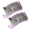 2pcs Banana Hair Clips Fashionable Stretchy Vintage Clincher Comb Tool for Women Thick Wavy Curly Hair