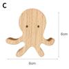 1pcs Wooden Hook Creative Nordic Cute Animal Hook Wall Hanging Coat Hook Home Decoration Solid Wood Hook Kitchen Accessories