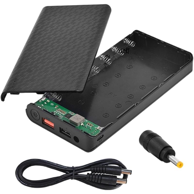 Removable Battery Case Battery Holder Rechargeable Batteries Storage Box Detachable Mobile Power Module ABS Texture