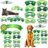 St.patrick's Day Bow Pet Accessory Lucky Green Check Collar