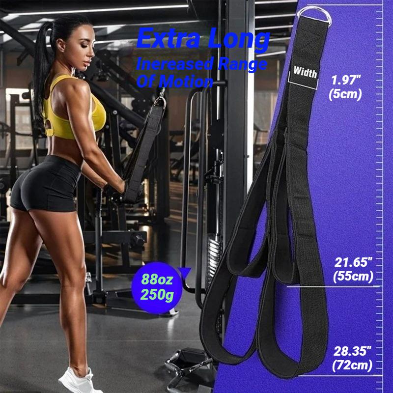Corda per Tríceps da Allenamento Fitness Pull Down Accessorio per Cavo Allenamento Forza Bicipiti Tricipiti Trazione Doppia Trama Elastica di Tensione