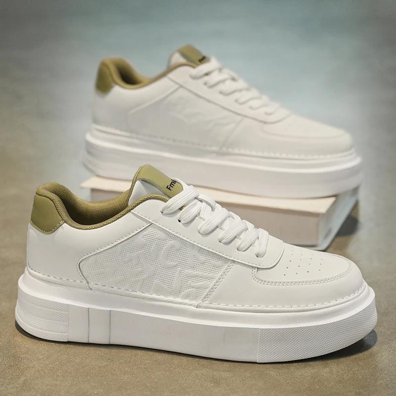 Skateboard White Shoes Loafers Non-Slip Soft and Comfortable Men's Sneakers Wear-resistant Sports and Leisure Shoes for Men