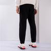 Li Ning Plain Logo Print Fleece Cuffed Sports Pants Men bottoms Black AYKR891-1