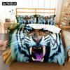 Animal White Tiger Bedding Set Scenery Comforter 3D Print Luxury Duvet Cover Set Home Textile Decor Full Queen King Single Size