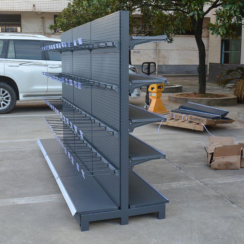 Double-Sided Multi-Layer Display Shelf for Snack Shops