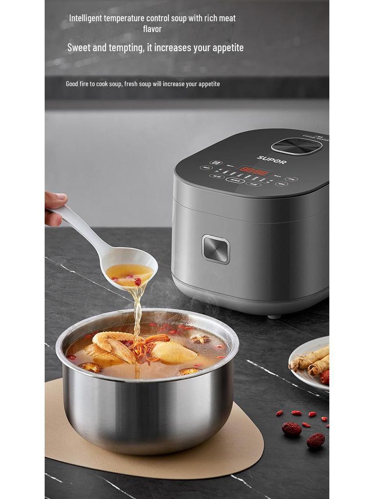 Supor 4L Stainless Steel Intelligent Multi-Function Rice Cooker SF40FC9001