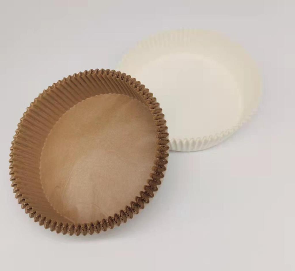 50PCS Special Paper Tray Round Oil Absorbing Paper Kitchen Food Mat Baking Household Baking Paper High Temperature Oil Proof Tin Tray