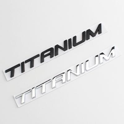 3d Metal Logo Titanium Emblem Letters Car Trunk Badge Titanium Sticker Accessories