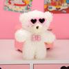 Cute Plush Bear Keychain Cartoon Blush Bear Pendant Keyring Animal Toy Couple Key Rings Hanging Ornament for Phone
