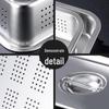 Heavy-Duty Food-Grade Stainless Steel Rectangular Perforated Drain Tray