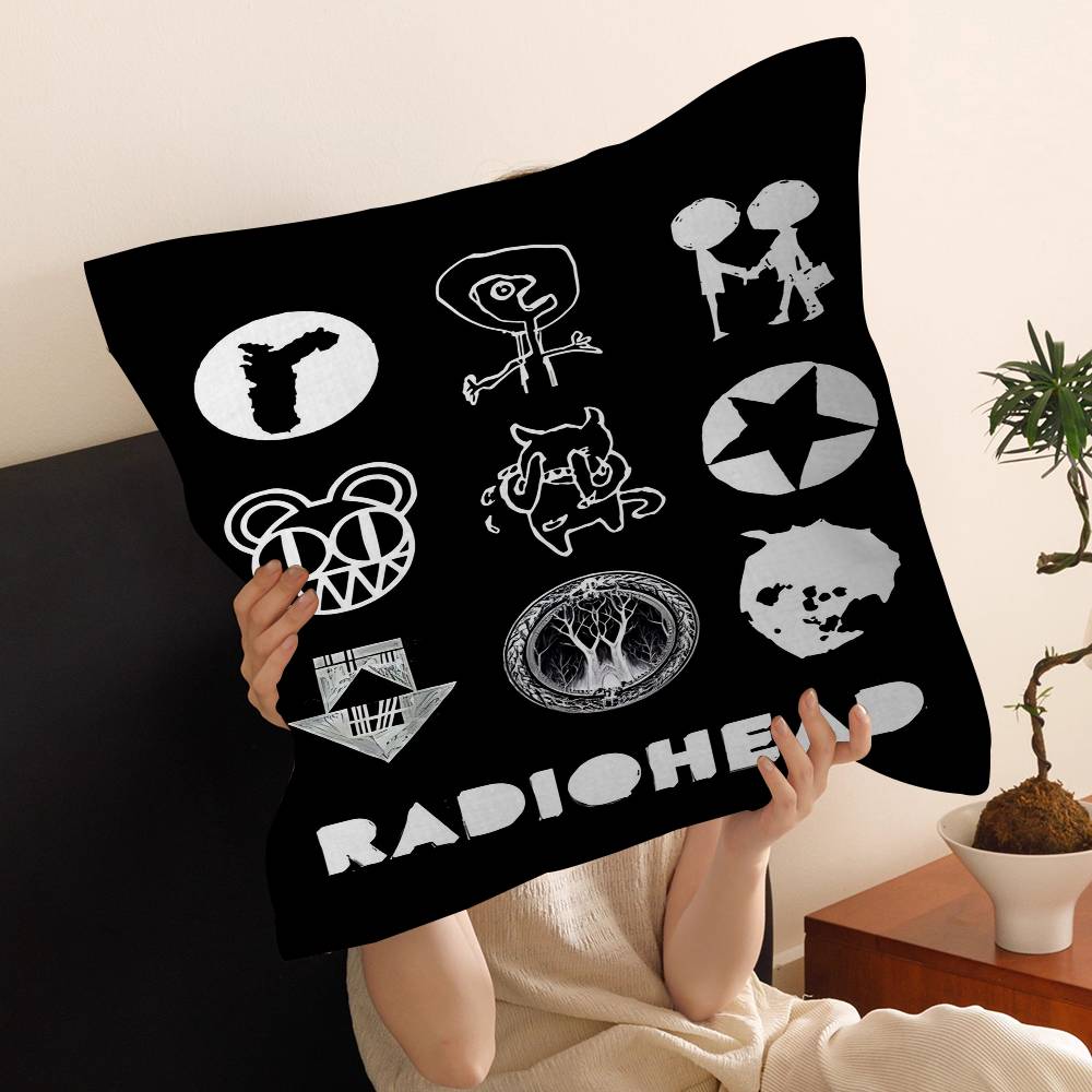 Art Rock Band Radiohead Maple Design Cushion Cover Happy Autumn Harvest Decor Holiday Decorati Pillow Cover