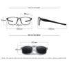 Polarized Black clip Sunglasses For Men UV Protection Retro Square Full Transparent Grey Frame Magnetic Sunglasses