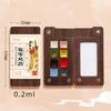 Mini Portable Watercolor Pigment 8 Colors 0.2ml Solid Packaging Wooden Box Set Diary Travel Painting Portable Art  Watercolor