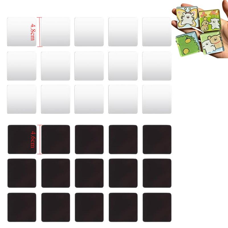 Diy Fridge Magnets Kit Acrylic Blank Refrigerator Magnets With Adhesive Backing Ferrite Magnets For Craft Home Office Decor