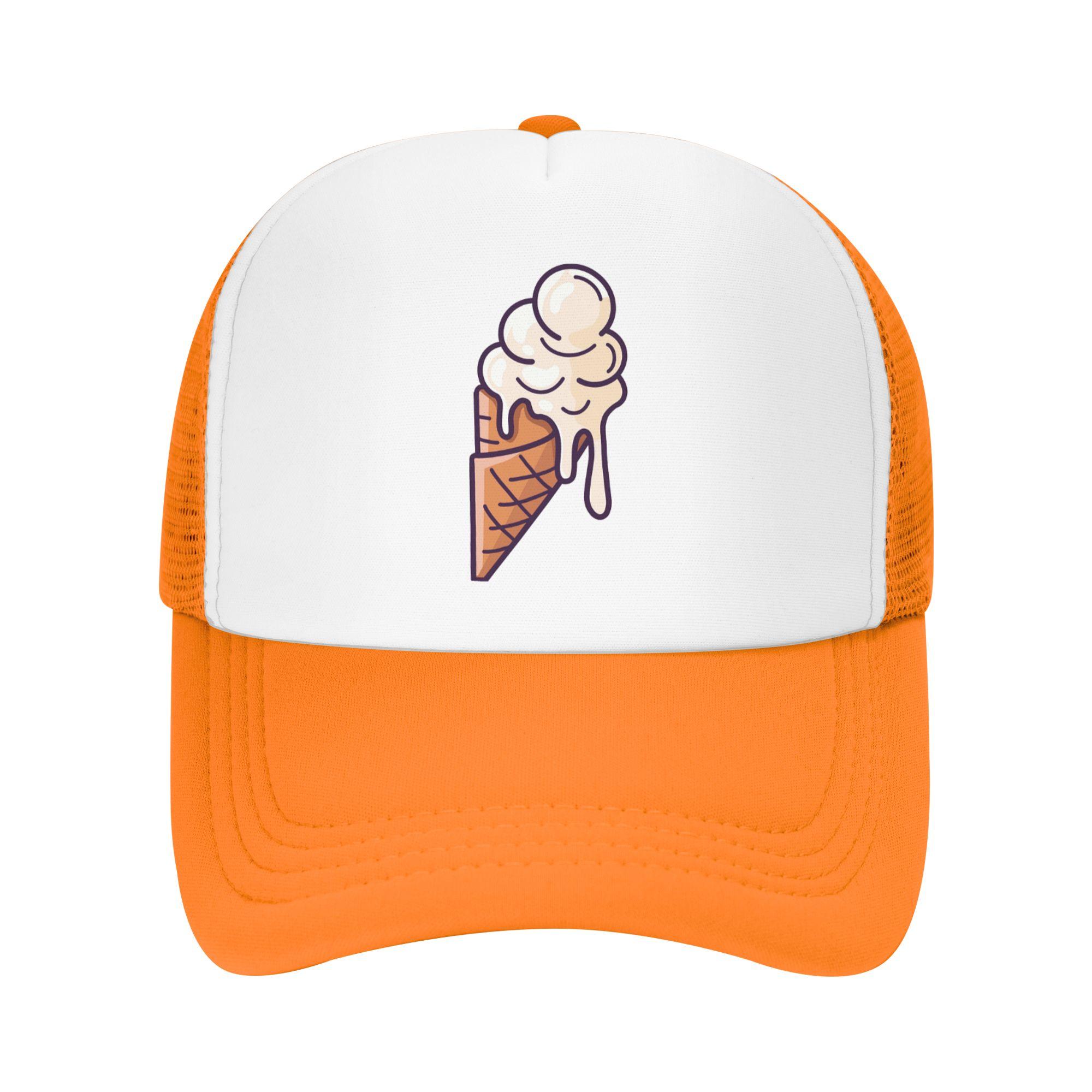 

Летняя шляпа дальнобойщика с сеткой для любителей мороженого, бейсбольная кепка, шапки для унисекс, летняя кепка унисекс, повседневная кепка на четыре сезона, один размер One Size