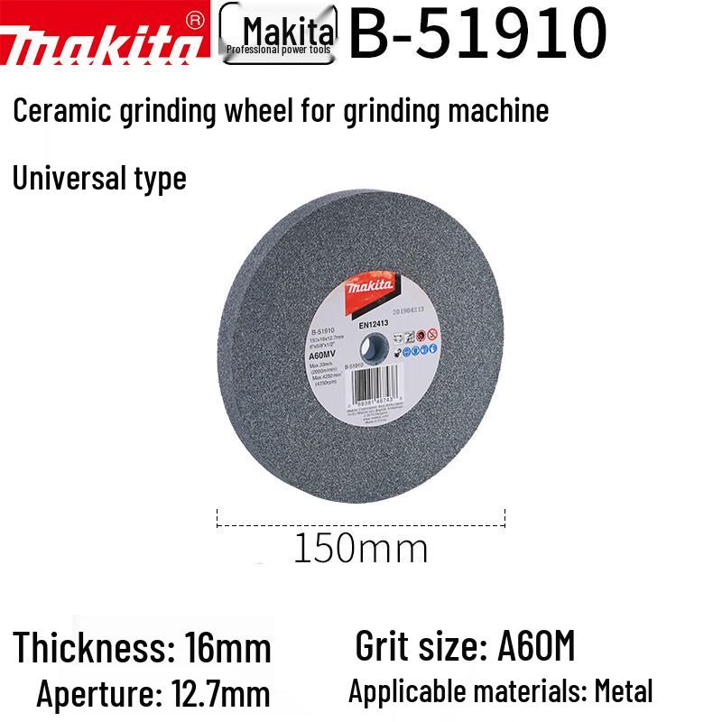 

Makita Ceramic Grinding Wheel for Bench Grinders CN plug (adapter included)
