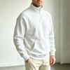 Men's Winter Casual Sweatshirt with Stand Collar and Raglan Sleeve, Color Pullover