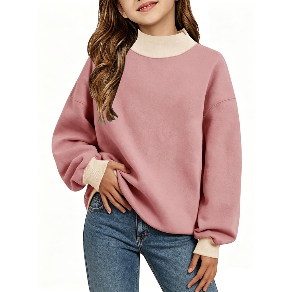 Kids Printed Neck Raglan Long Sleeve Lightweight Sweatshirt for Casual Wear