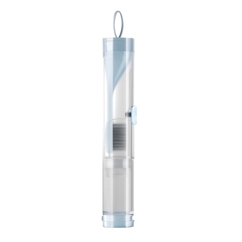 Portable All-in-One Travel Toothbrush & Toothpaste Set with Soft Bristles and Folding Design for Orthodontic Appliances