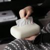 Nordic Tissue Box Cover Soft Silicone Reusable Wet Tissue Case Beige Tissue Box Holder Bathroom Livingroom Kitchen Decoration