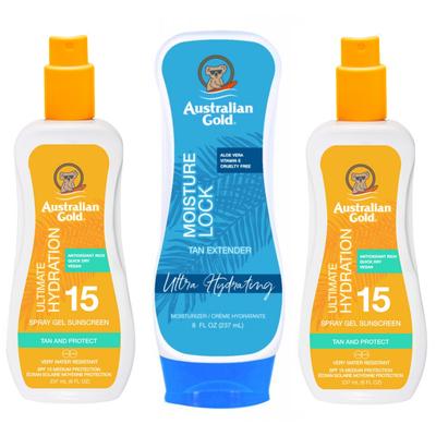 Australian Gold X2 Spray Gel SPF15 + Moisture Lock