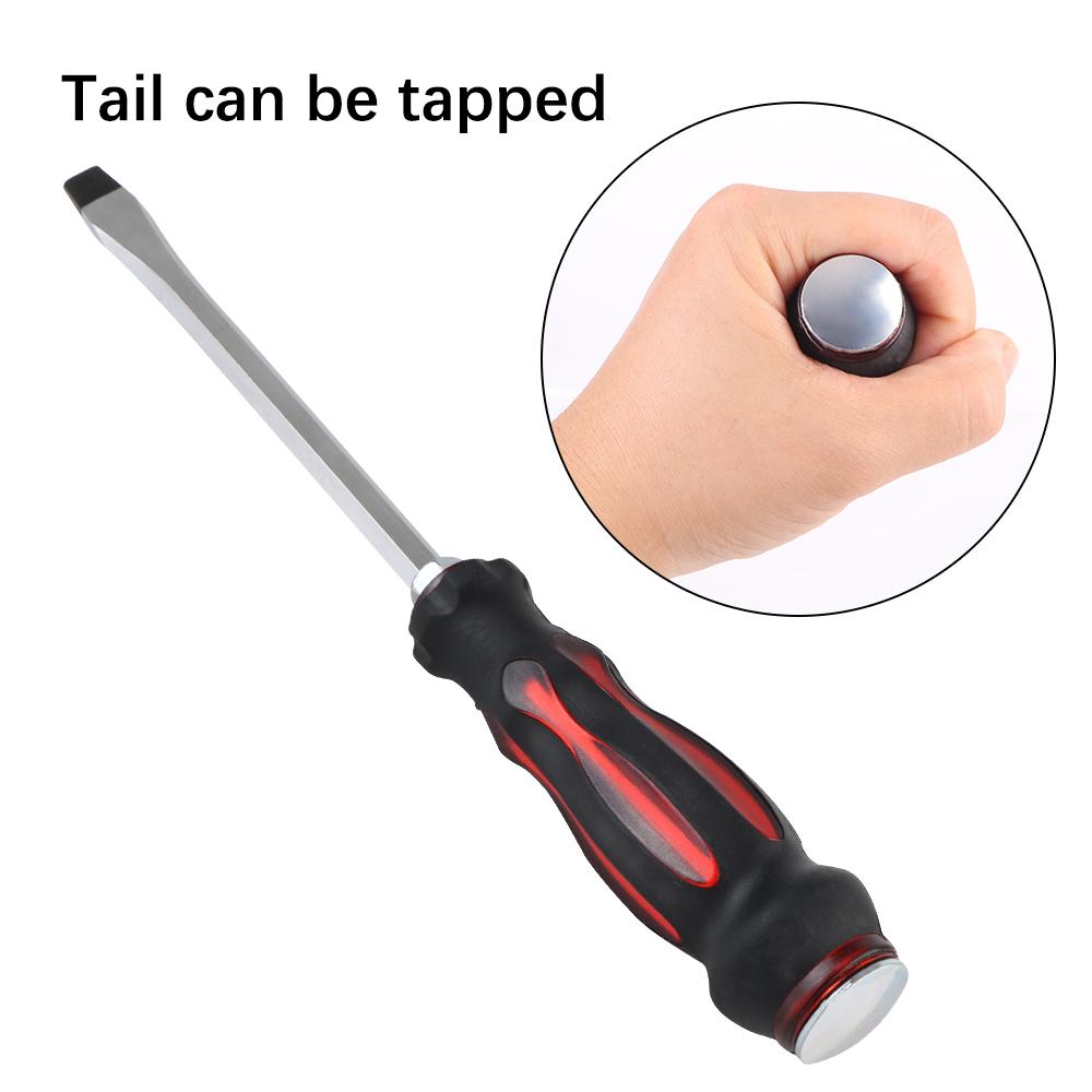 Chrome Vanadium Steel Tappped Screwdriver Set Repair Tool Phillips Slotted Types with Through hole Household Hand Tools Effective Magnetic 7pcs/set