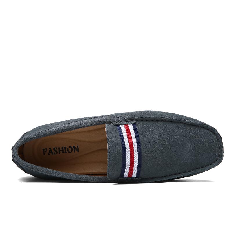 Realheren Fashion Men Shoes Suede Leather Slip On Casual Shoes Mens Loafers Men's Flats Driving Shoes Plus Big Size 50 51 52 53