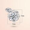 Womens Korean Fashion Elegant 925 Silver Plated Vintage Mini Simple Anti-allergy Zircon Crystal Hollow Out Flower Ear Studs Earrings Jewelry Love Gift