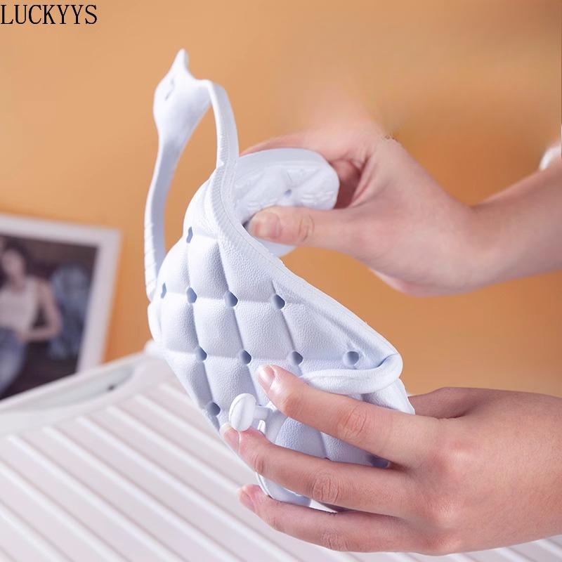 Fashion Men's Platform Flip Flops Bathroom Home Sandals Women Hotel Slippers Outdoor Travel Folding Slippers Non-slip Slides